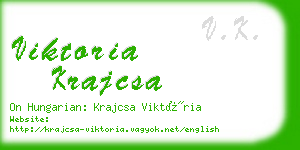 viktoria krajcsa business card